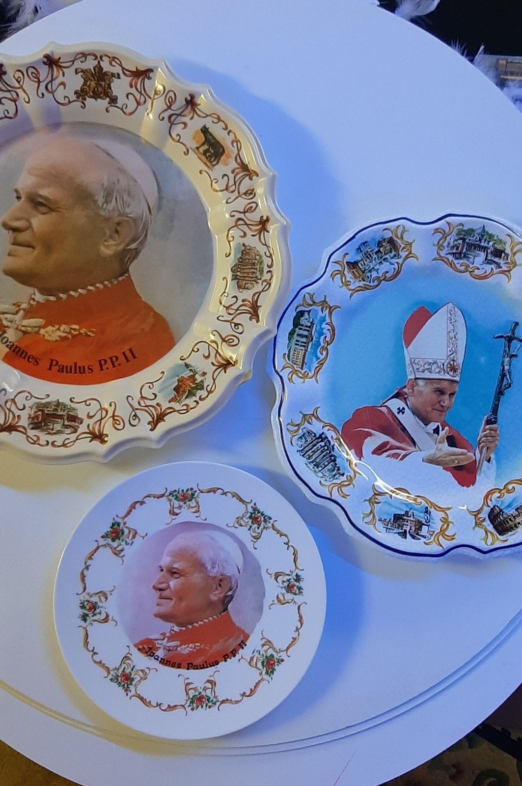 Italiaanse borden, met hooifd van Paus  Johannes Paulus III, Diversen, Ophalen