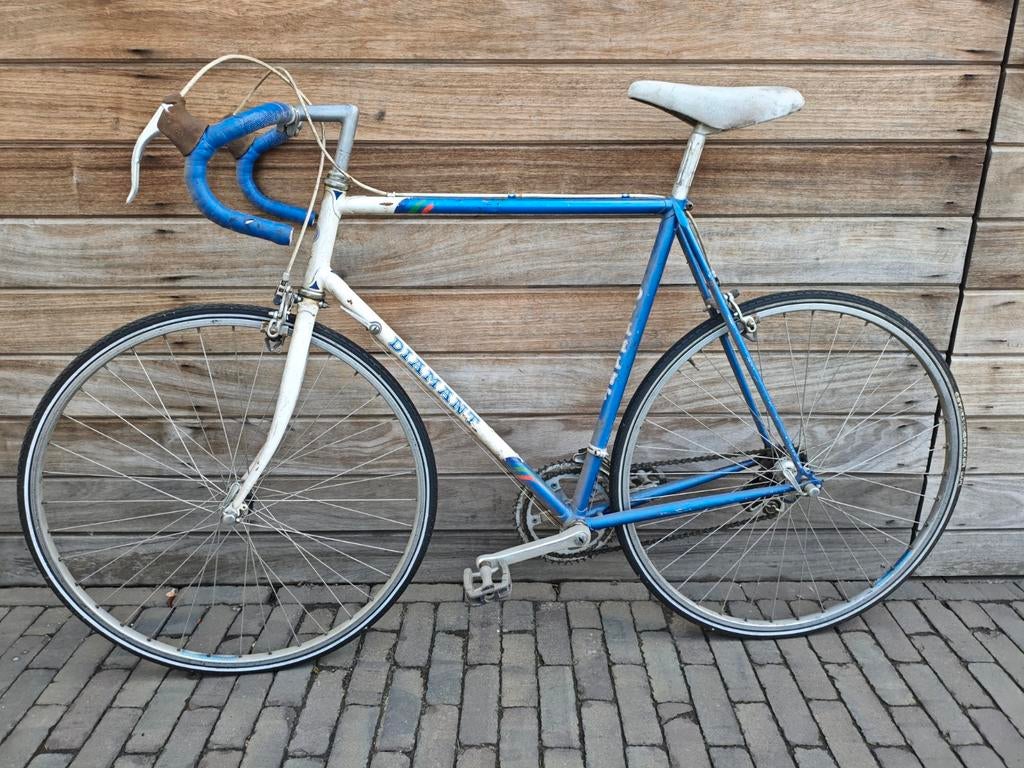 Vintage stalen Diamant koersfiets mt58., Enlèvement