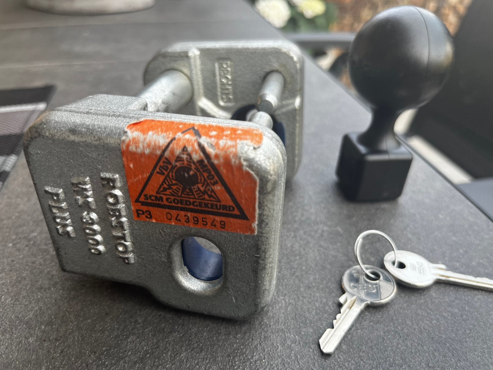 Disselslot voor caravan, Ophalen of Verzenden, Gebruikt