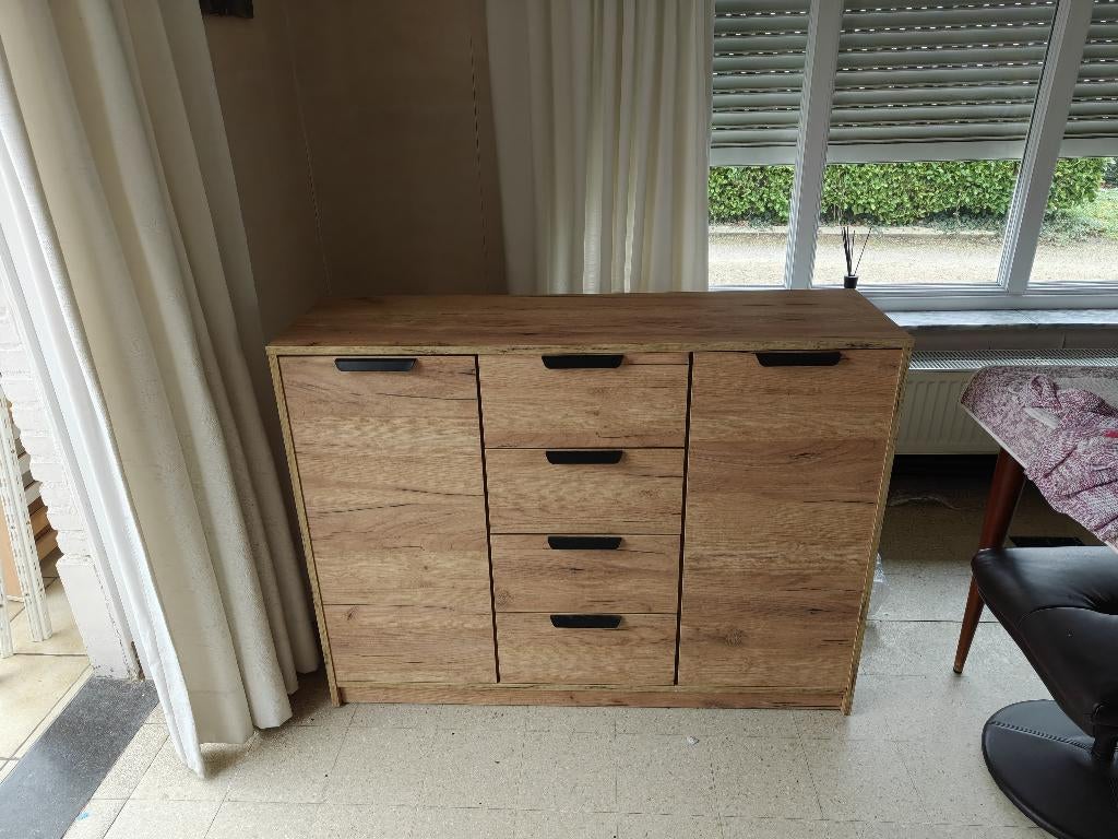 Bruine ladekast, Huis en Inrichting, Kasten | Ladekasten, 3 of 4 laden, Ophalen, Zo goed als nieuw