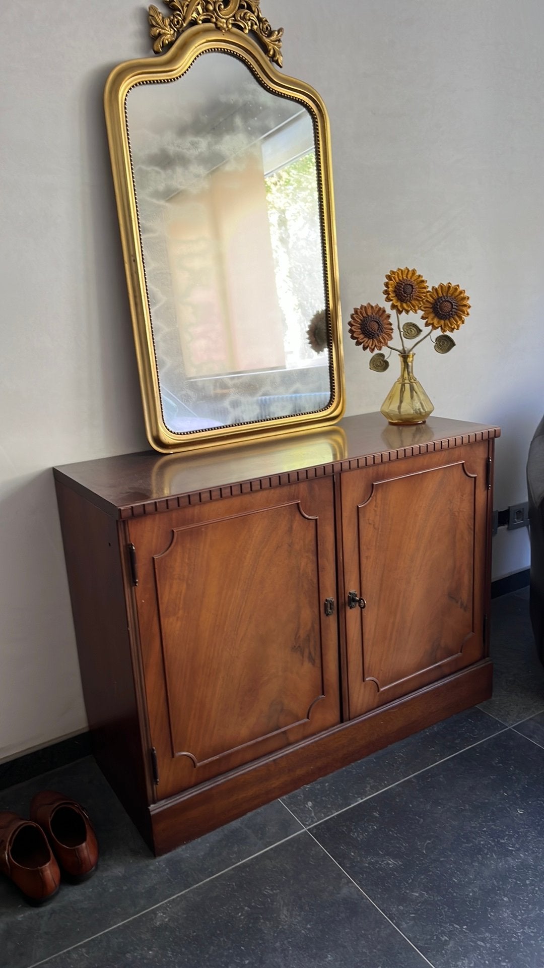 Vintage kastje kerselaar hout tv meubel, Antiek en Kunst, Ophalen