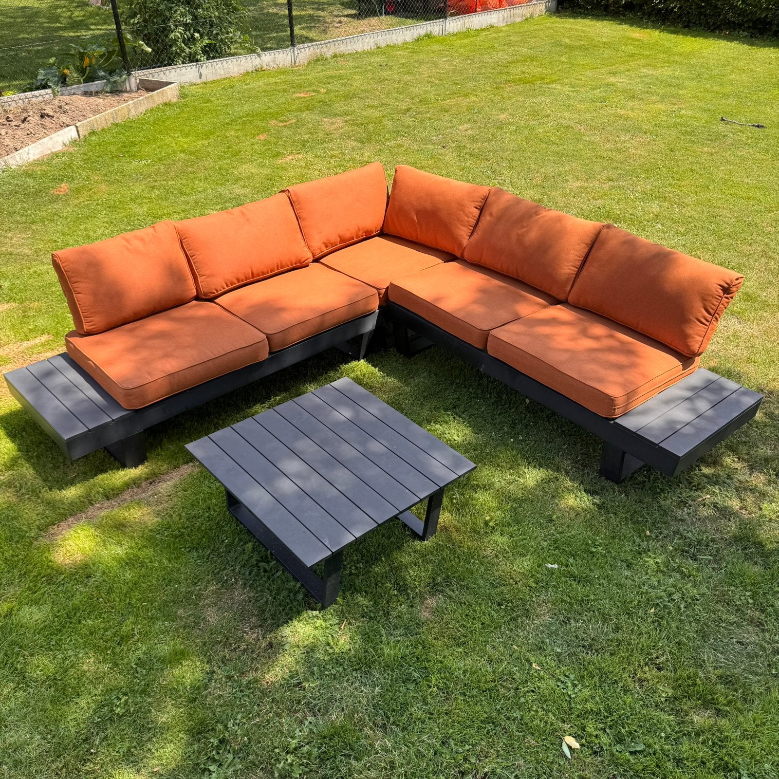 Loungeset tuin - Exterioo, Tuin en Terras, Tuinsets en Loungesets, Ophalen, 5 zitplaatsen, Gebruikt, Bijzettafel