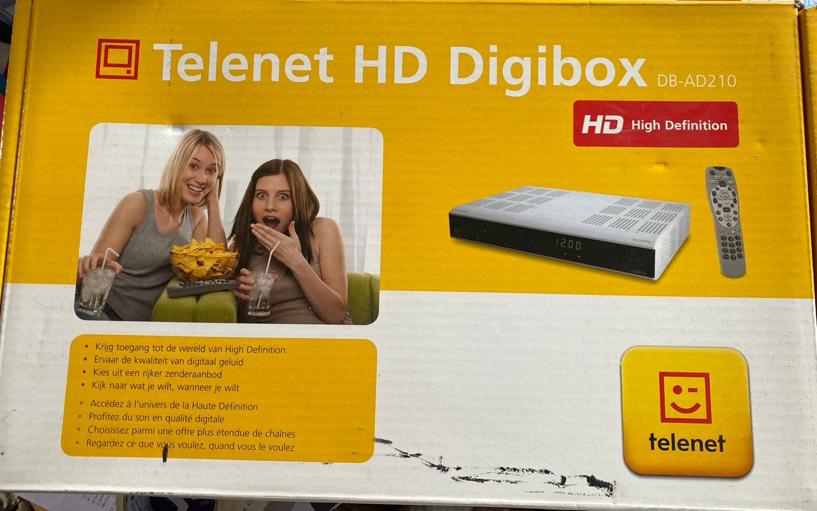 TELENET HD DIGIBOX DB-AD210 – JAMAIS UTILISÉ – BOÎTE D’ORIGI, Audio, Tv en Foto, Ophalen of Verzenden, Zo goed als nieuw