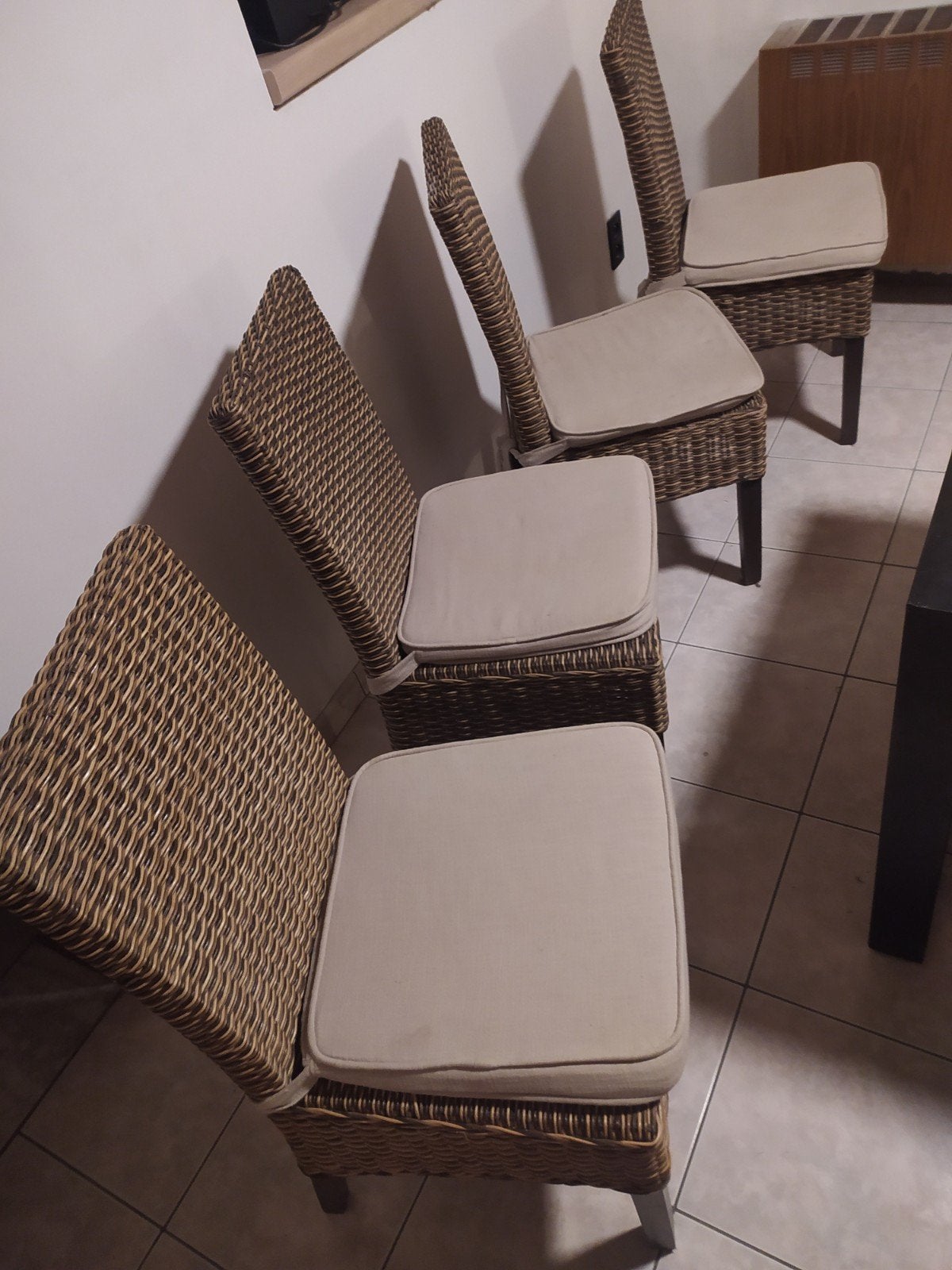 Stoelen 4x, Ophalen, Zo goed als nieuw, Riet of Rotan, Vier