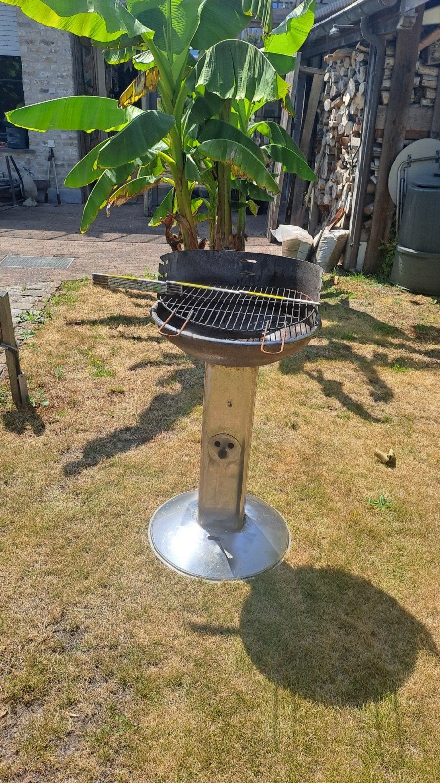 Inox barbecue houtskool 45cm, Jardin & Terrasse, Barbecues au charbon de bois, Enlèvement, Utilisé, Barbecook