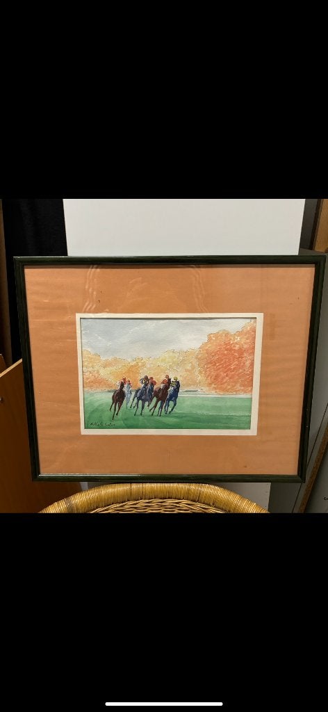 Tableau aquarelle – Signée Nathalie Gatier, Antiquités & Art, Enlèvement, Sous verre, Aquarelle