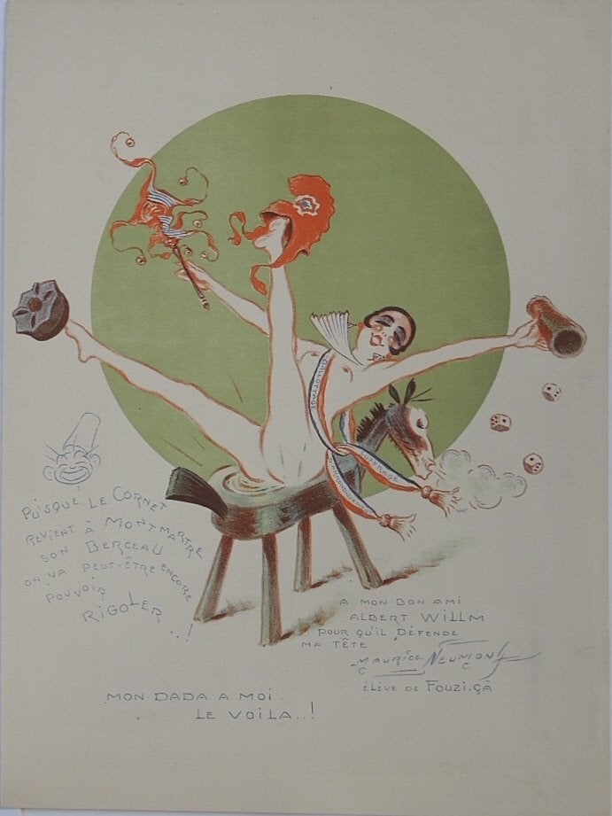 Maurice Neumont litho "Ballotage Suffrage d''Arrondisement", Antiek en Kunst, Kunst | Litho's en Zeefdrukken, Origineel, Ophalen