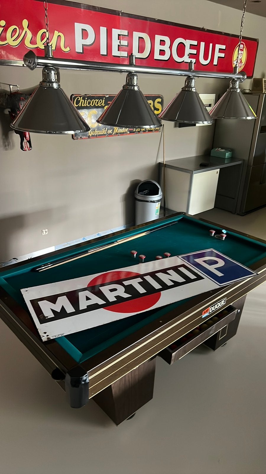 Emaille bord Martini Parking 1969 dubbelzijdig, Verzamelen, Ophalen of Verzenden, Zo goed als nieuw