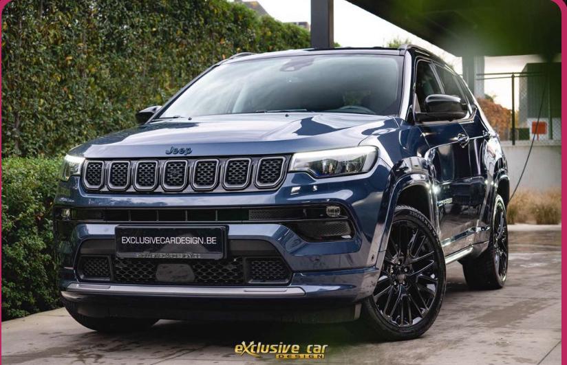 Jeep compass hybride, Automaat, Zwart, Blauw, 5 zetels