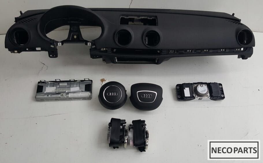 AUDI A3 8V AIRBAG AIRBAGSET ORIGINEEL DASHBOARD STUURAIRBAG, -, Audi, Utilisé, -