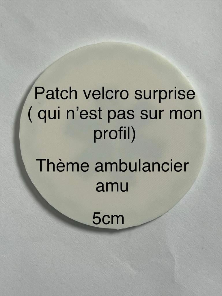 Parch velcro theme ambulancier amu surprise, Envoi, Neuf