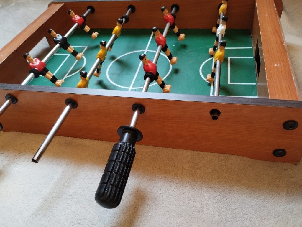 Mini baby-foot de table en bois, Ophalen, Gebruikt