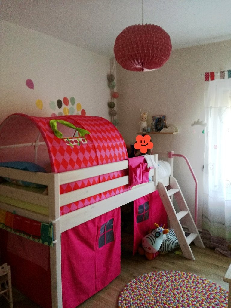 Lit mi-hauteur Flexa + accessoires, Enlèvement, Utilisé, Lit mi-hauteur mezzanine