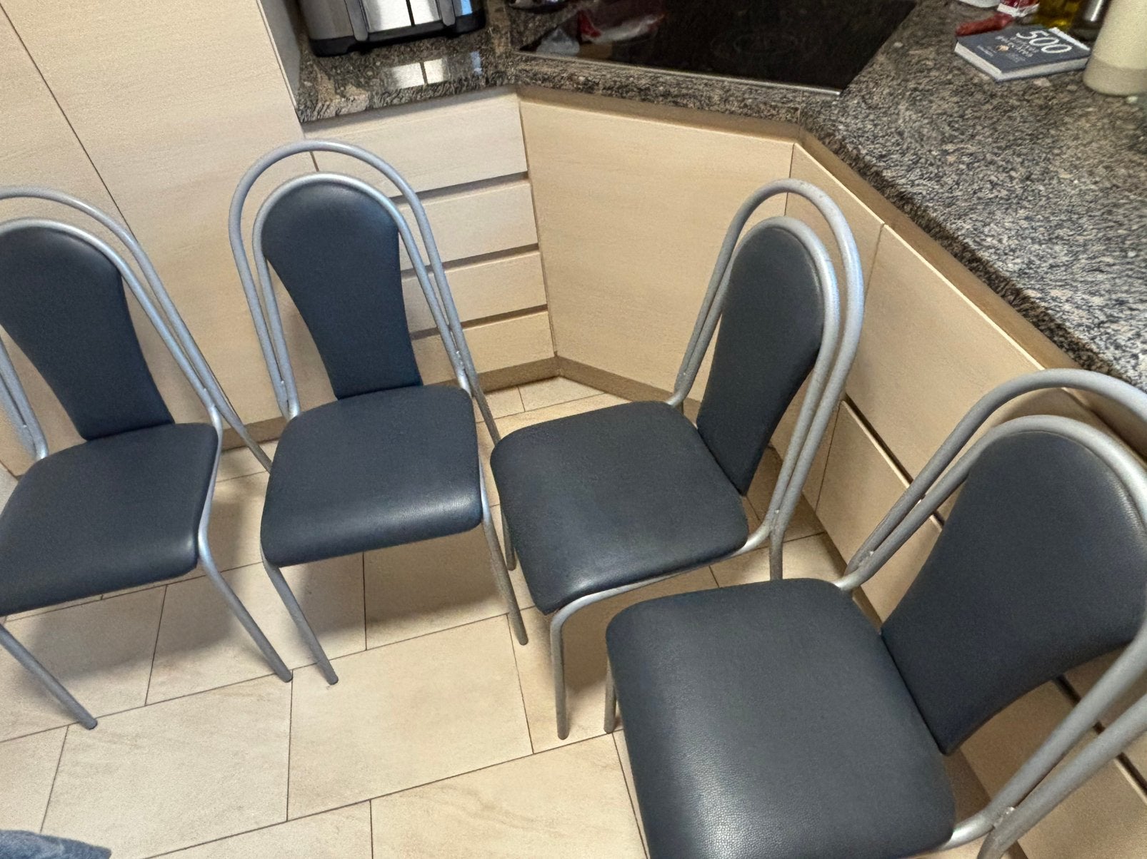 Keuken stoelen, Ophalen, Gebruikt, Vier, Grijs