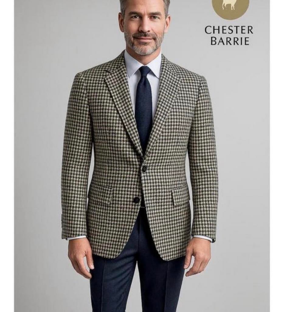 Chester Barrie - Colbert Blazer Cashmere Kasjmier wol Heren, Ophalen of Verzenden, Zo goed als nieuw, Maat 48/50 (M), Grijs