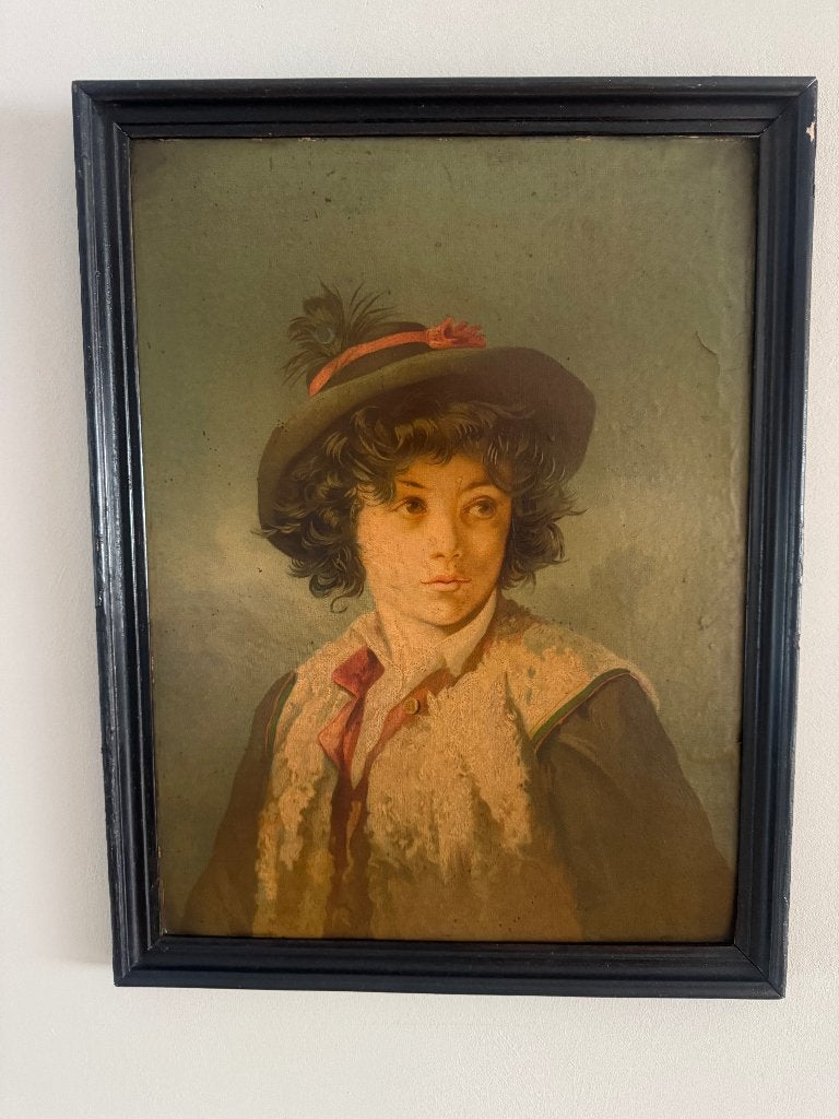 Oude portretten – originele G.J. Bartholomé – Rue d'Or, Enlèvement, Vintage, Daté, Portrait ou Personnes