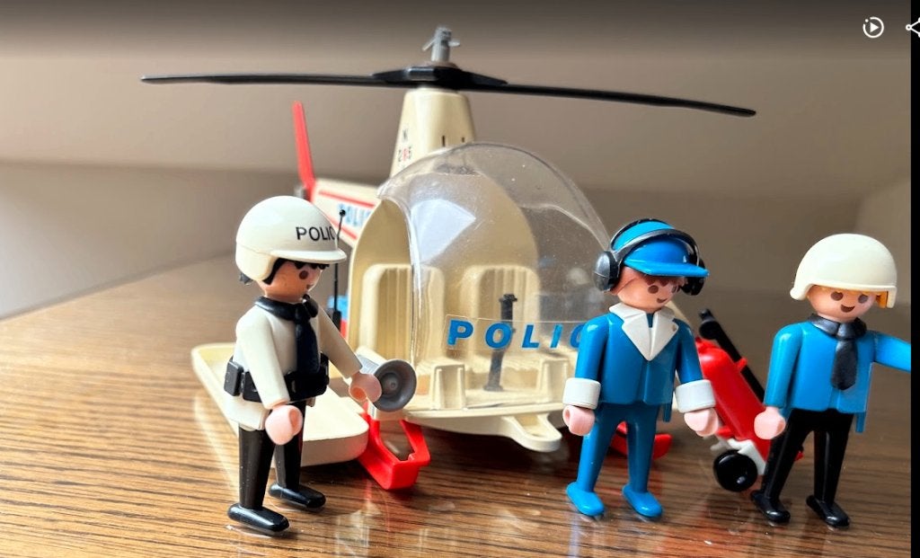 Playmobil - Politie helikopter - vintage, Enlèvement, Utilisé