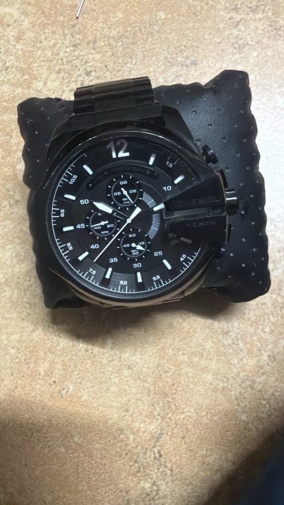 Diesel DZ-4283 horloge, Handtassen en Accessoires, Overige merken, Staal, Zakhorloge, Gebruikt