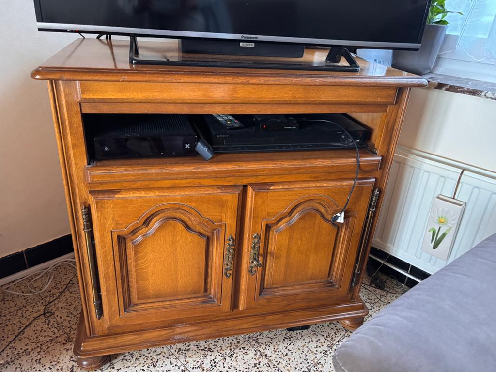 Meuble TV en chêne, Enlèvement, Comme neuf, Chêne