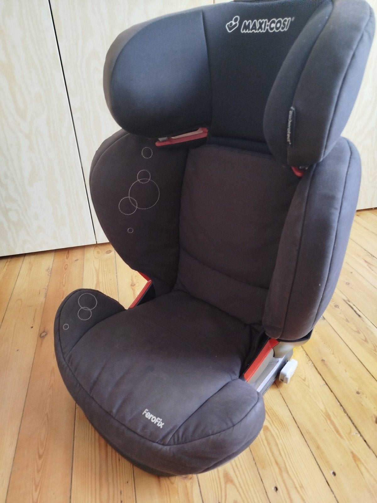 Autostoel Maxi-cosi fero fix - zwart bubbels, Kinderen en Baby's, Autostoeltjes, Gebruikt, 9 t/m 36 kg, Isofix, Maxi-Cosi