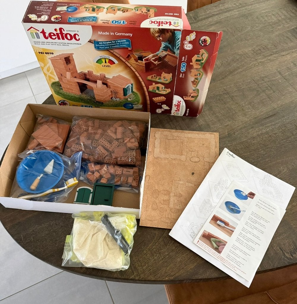 Teifoc Bouwen met stenen, compleet met lijm, Kinderen en Baby's, Ophalen of Verzenden, Gebruikt
