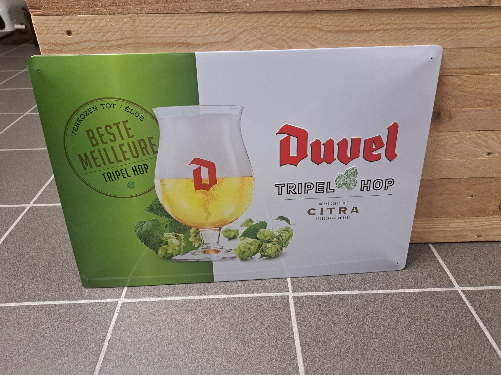 Duvel blikken bord, Verzamelen, Biermerken, Ophalen, Duvel