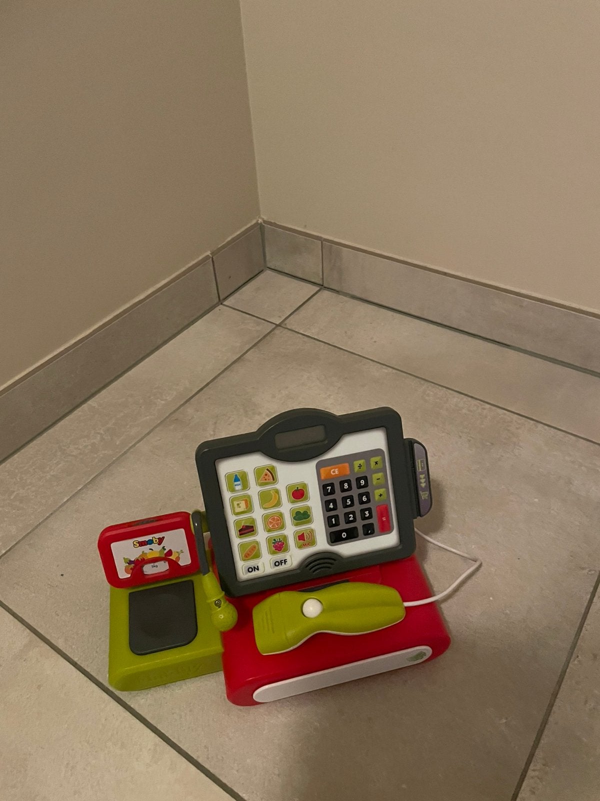 Smoby elektronische kassa met scanner, Enlèvement, Comme neuf