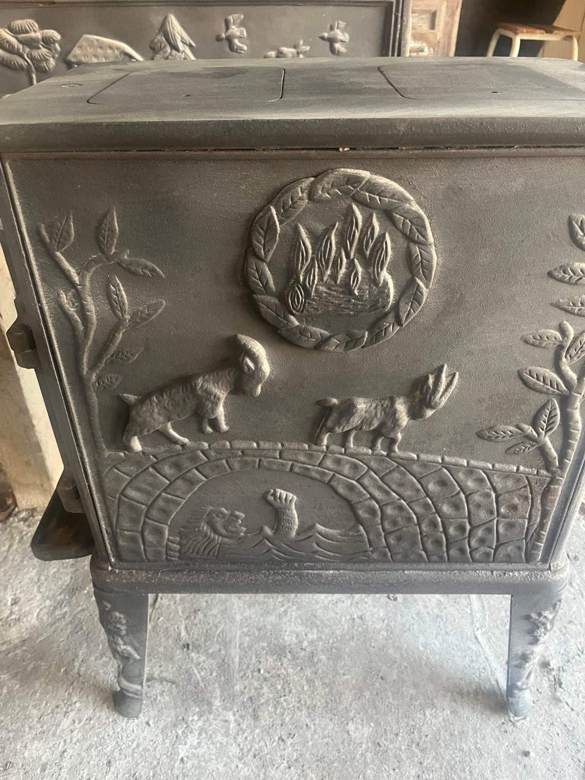 Dovre kachel, Maison & Meubles, Cheminées, Enlèvement, Utilisé, Cheminée sur pied, Cheminée au bois