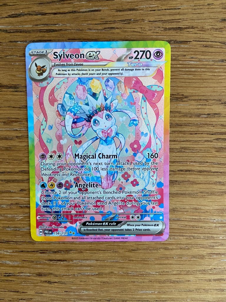 Sylveon ex 156/131 Prismatic Evolution MINT, Ophalen of Verzenden, Zo goed als nieuw