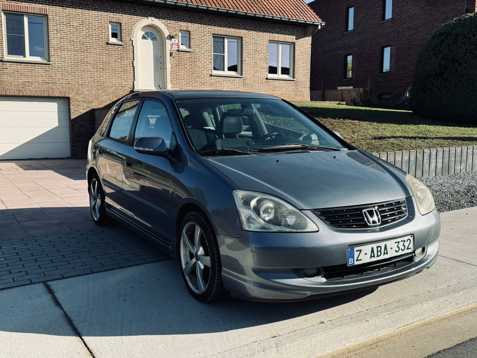 Honda Civic 1.6 benzine, airco, 249.000 km, 09.2006., Auto's, Voorwielaandrijving, Dealer onderhouden, Stof, Zwart
