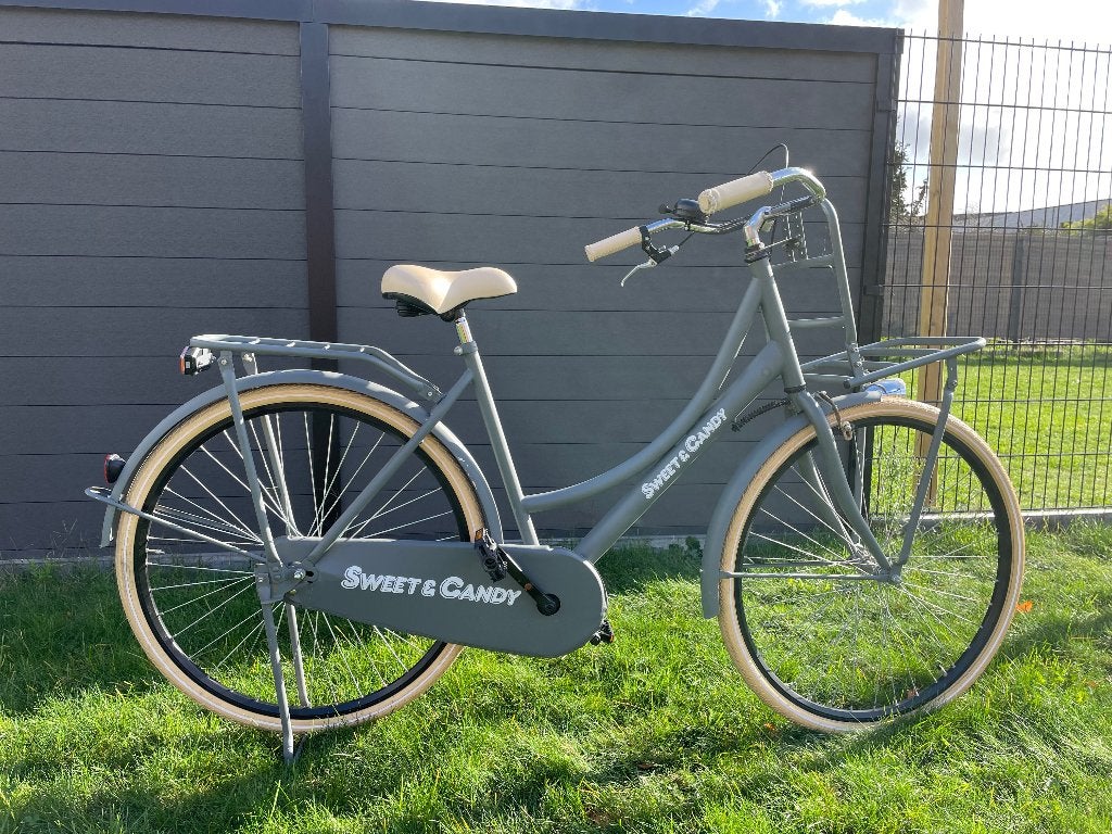 Damesfiets met bagagedrager, Fietsen en Brommers, Fietsen | Dames | Damesfietsen, Ophalen, Zo goed als nieuw, Terugtraprem, Overige merken