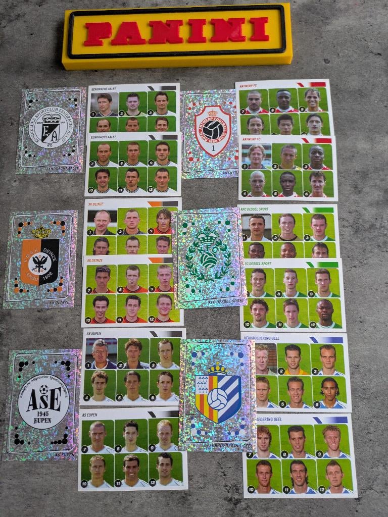 Panini football 2005 18X voetbal stickers 6 TEAMS X3 2005, Ophalen of Verzenden, Nieuw