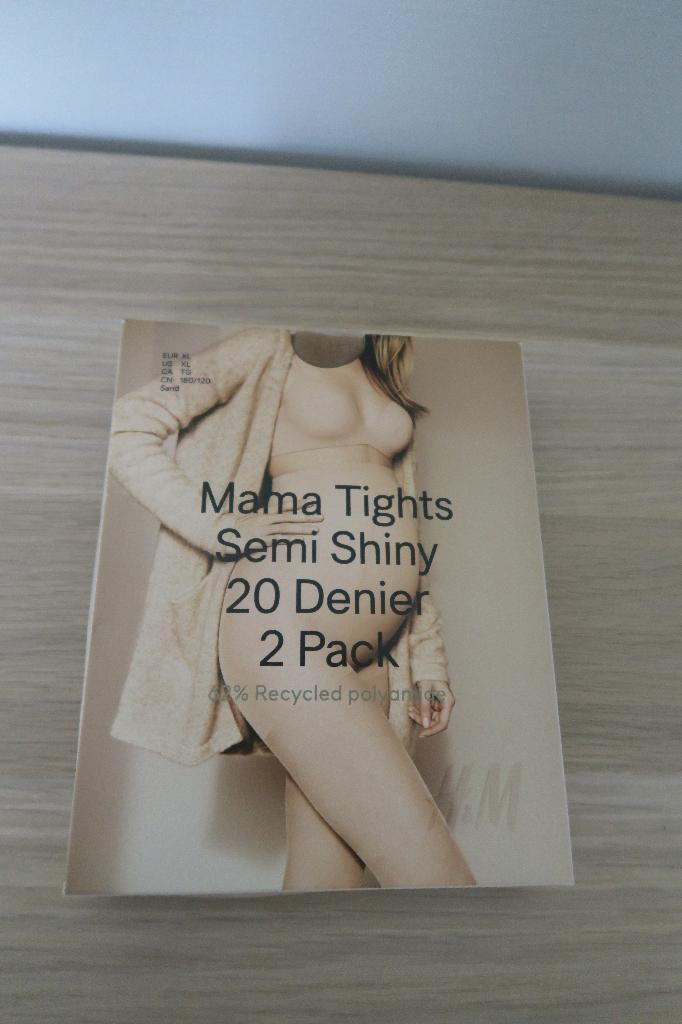 Zwangerschapspanty's - H&M - XL - 2 stuks, Kleding | Dames, Leggings, Maillots en Panty's, Maat 48/52 (XL), H&M, Beige, Nieuw