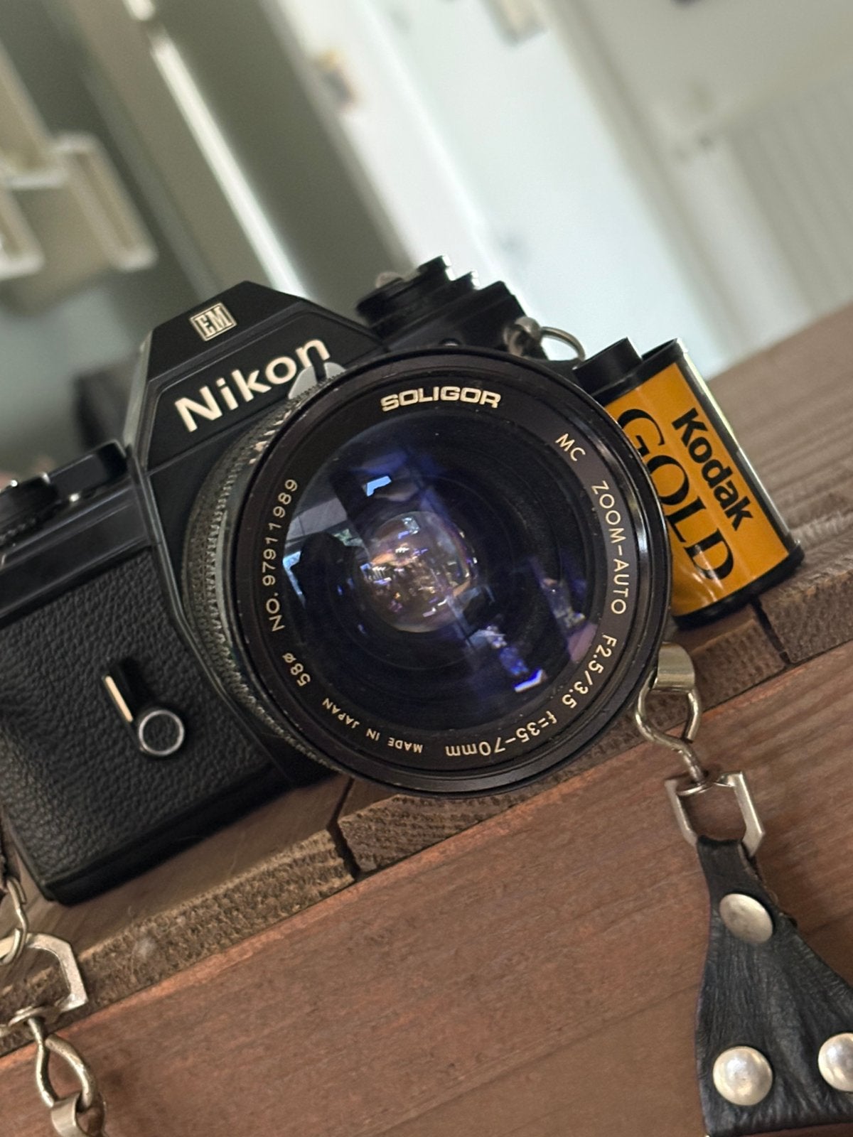 Nikon EM met soligor lens, Ophalen, Gebruikt, Nikon