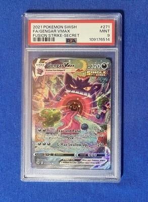 Gengar vmax #271 psa 9, Hobby en Vrije tijd, Ophalen, Nieuw, Losse kaart, Foil