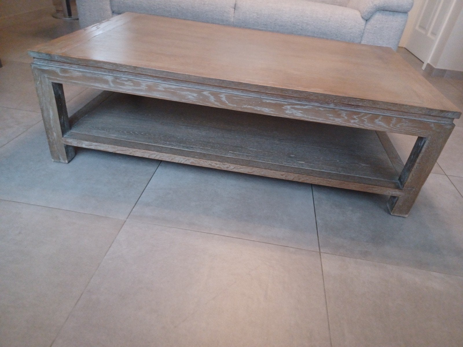 salon tafel in eik, Huis en Inrichting, Ophalen, 100 tot 150 cm, Eikenhout, 50 tot 100 cm