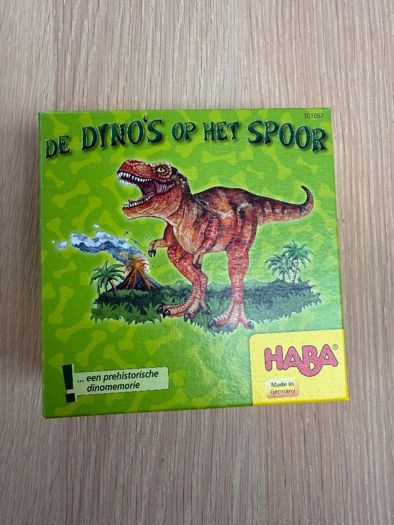 De dino’s op het spoor (Haba), Hobby en Vrije tijd, Drie of vier spelers, Ophalen of Verzenden, Zo goed als nieuw, Haba