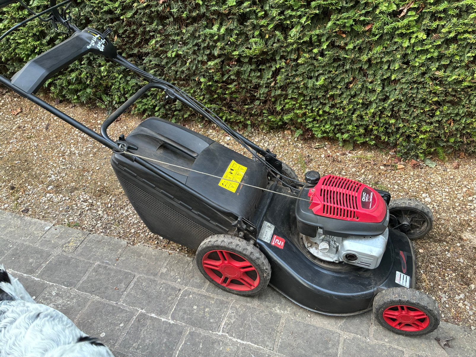 Grasmachine grasmaaier zelftrekker, Ophalen, Gebruikt, Benzine-grasmaaier, Opvangbak