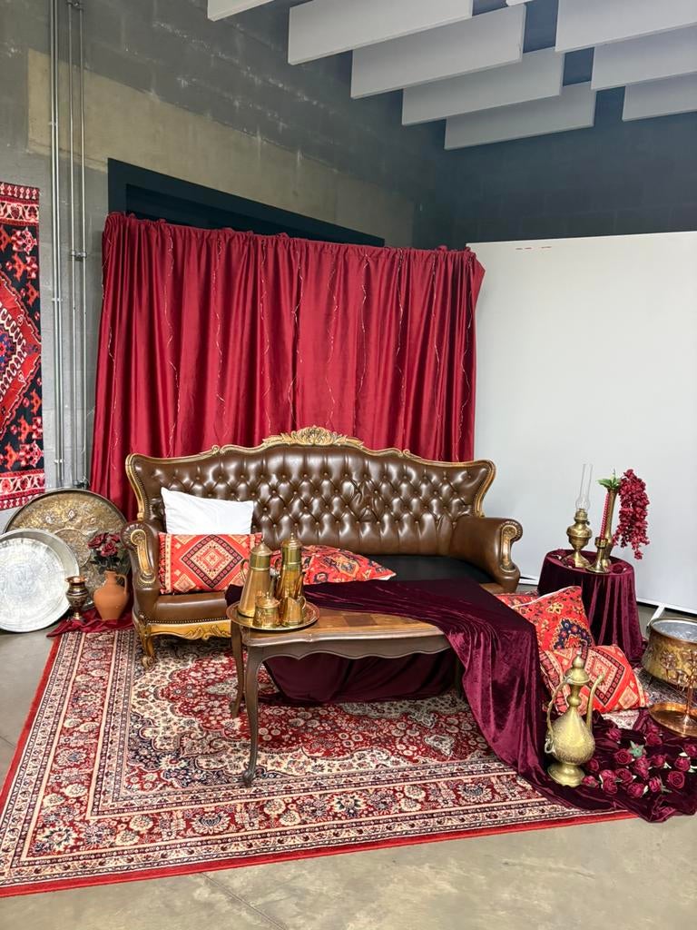 Antiek zitbank, Huis en Inrichting, Ophalen, Gebruikt, Leer