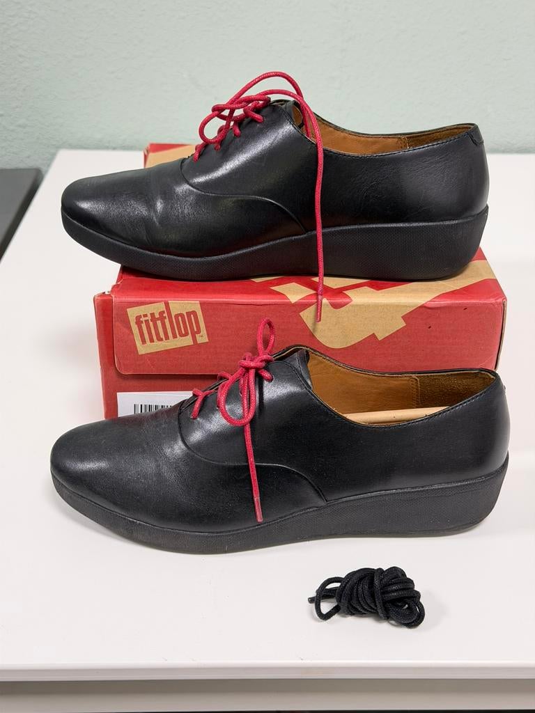 FitFlop dames schoenen zwart leer maat 38 nieuw FF2 lederen, Kleding | Dames, Schoenen, Schoenen met lage hakken, Zwart, Nieuw