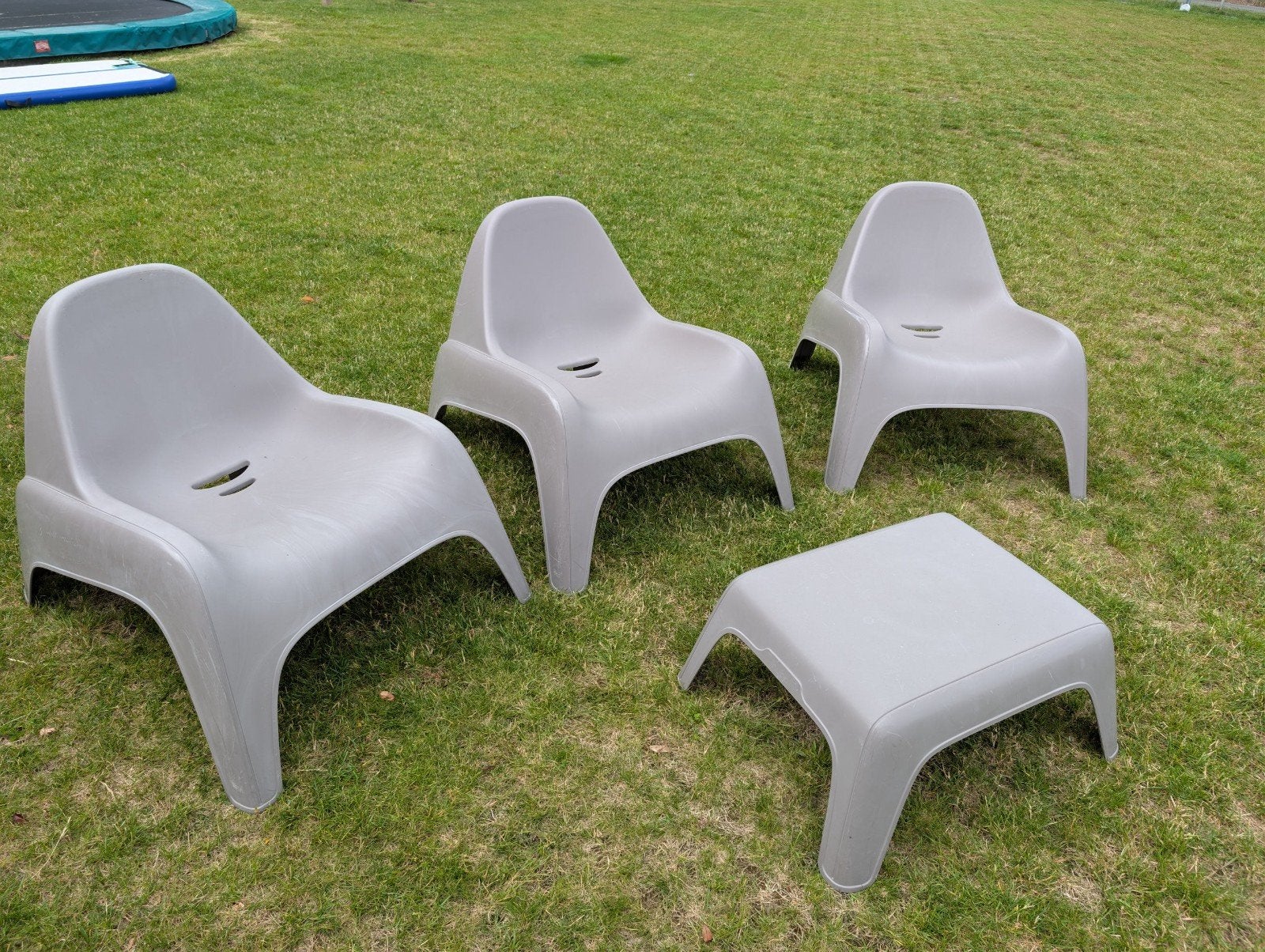 Tuinset, 3 places, Salons de jardin, Synthétique, Enlèvement