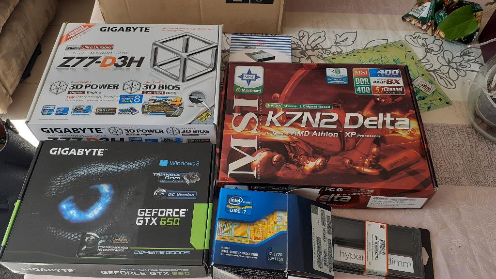 Set PC i7 3770 + 16GB RAM + onderdelen + HP scanner, Computers en Software, Desktop Pc's, Ophalen, Gigabyte, Minder dan 2 Ghz