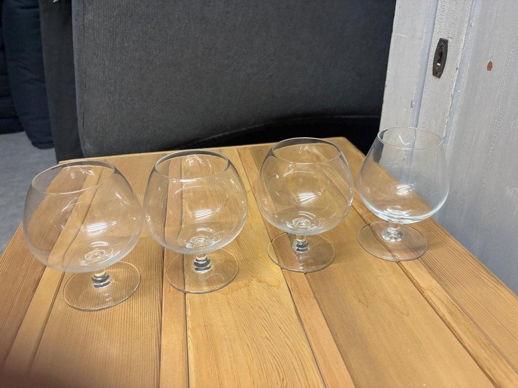 4 cognac glazen, Ophalen, Zo goed als nieuw