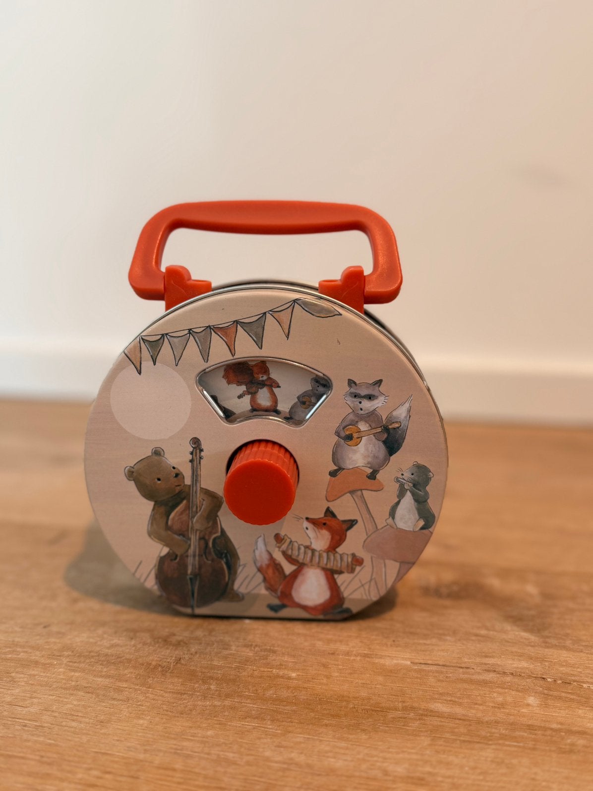 Boîte à musique rétro en métal, Enlèvement, Comme neuf, Sonore