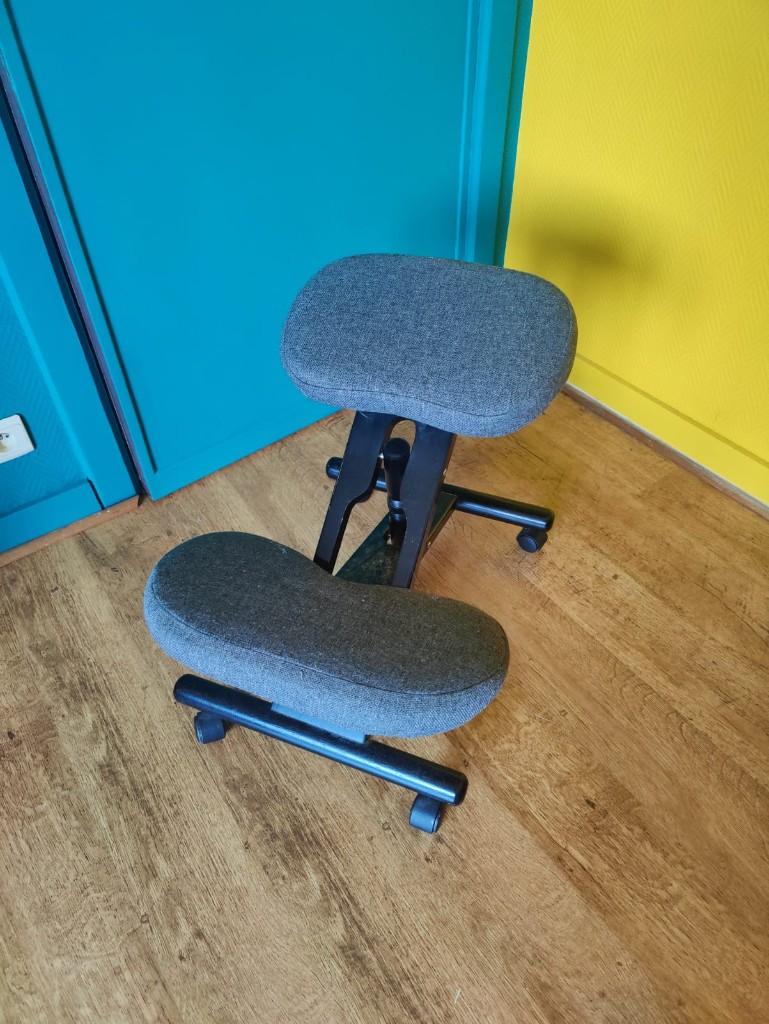 chaise de bureau dos droit, Gris, Tabouret de bureau, Enlèvement, Utilisé