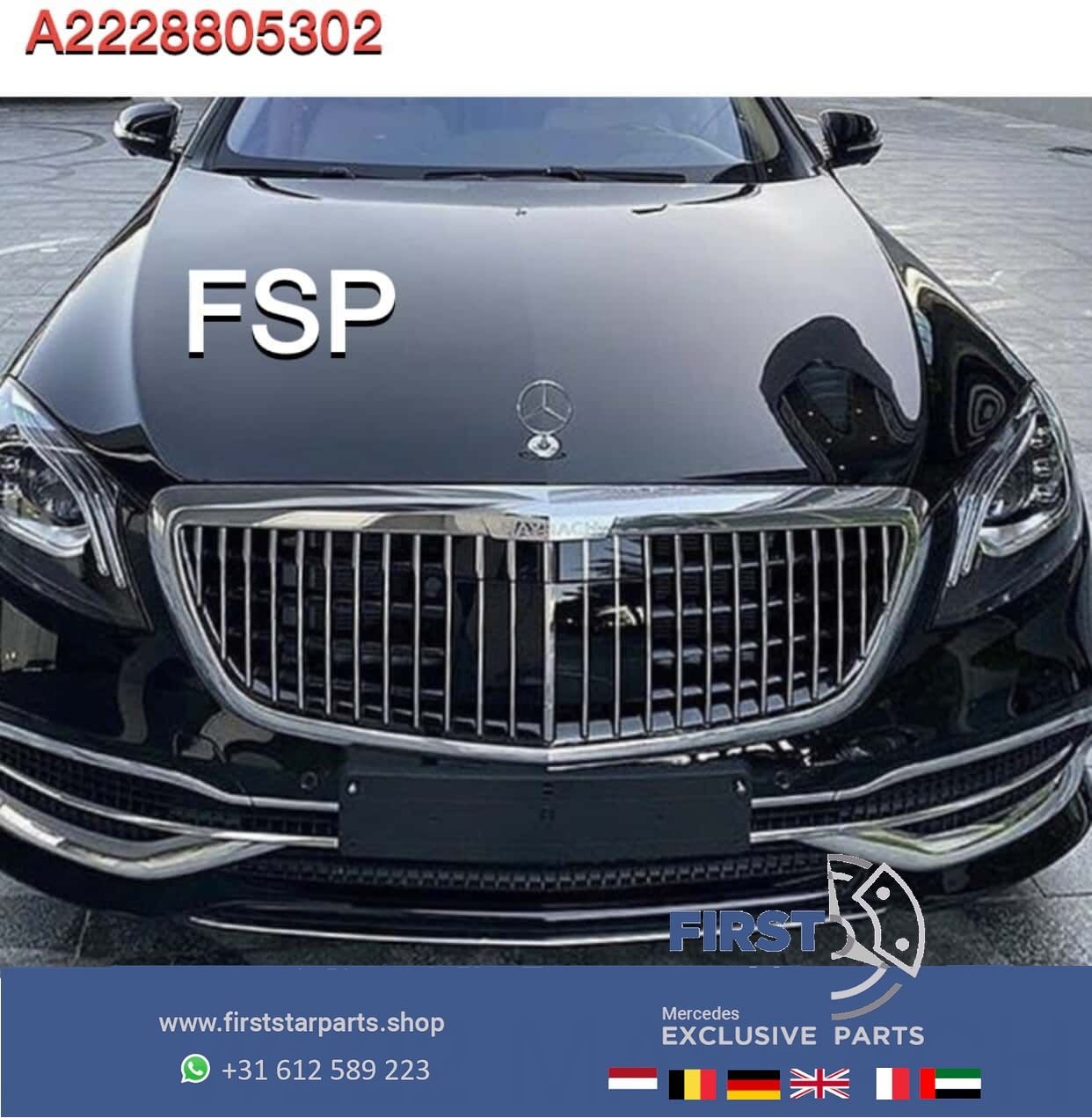 W222 ORIGINELE MAYBACH GRIL A2228805302 Mercedes S Klasse 20, Gebruikt, -, Ophalen of Verzenden, -