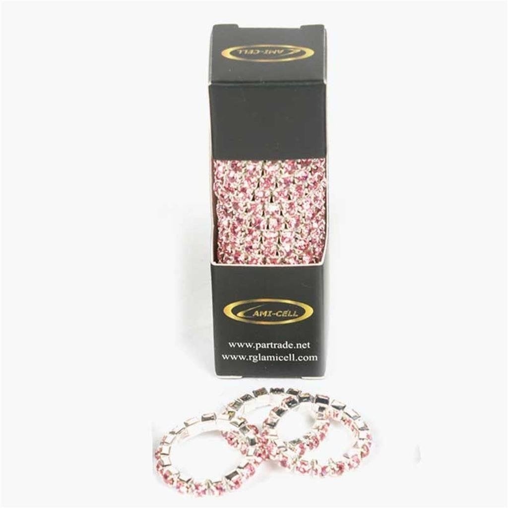Vlechtelastiekjes met diamantjes Roze - Paardenelastiekjes, Dieren en Toebehoren, BR, Ophalen of Verzenden, Nieuw