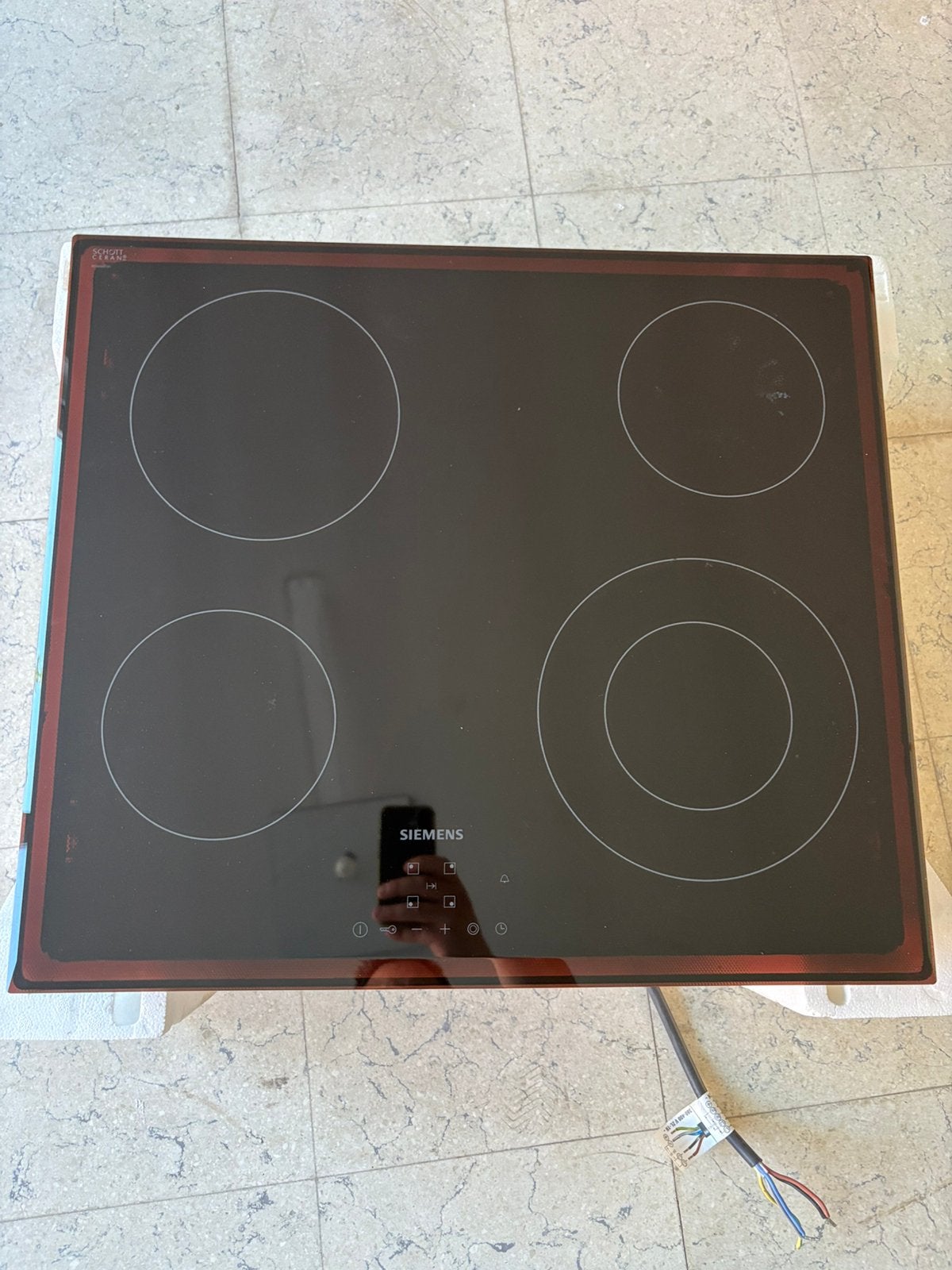 Keramische kookplaat, kookfornuis 6600w Siemens, Ophalen, Nieuw, 4 kookzones, Inbouw