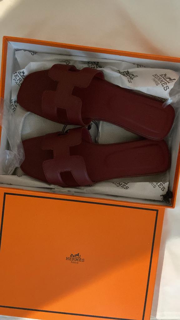 claquette / sandales Hermes, Kleding | Dames, Schoenen, Nieuw, Rood, Sandalen of Muiltjes, Ophalen of Verzenden