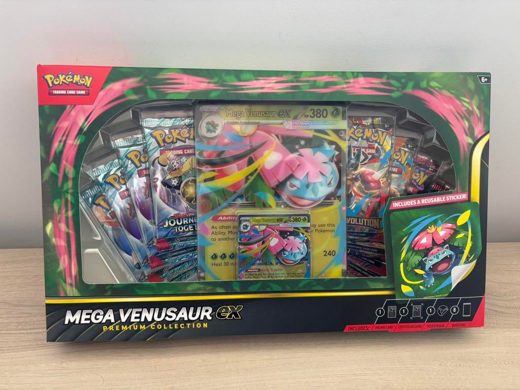 Mega Venusaur ex Premium Collection box 8 packs english, Hobby en Vrije tijd, Verzamelkaartspellen | Pokémon, Ophalen of Verzenden
